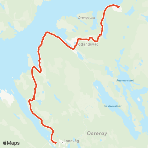 Skyss Tyssebotn - Fotlandsvåg - Lonevåg map