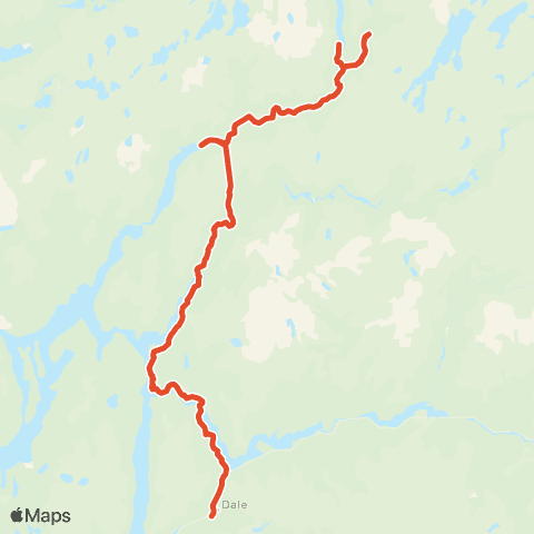 Skyss Modalen - Dale map