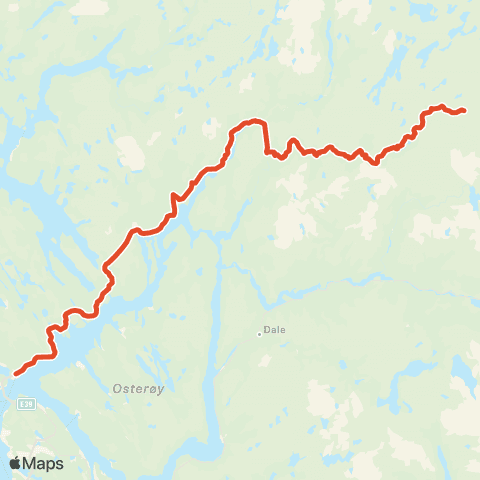 Skyss Eksingedal - Mo - Ostereidet map