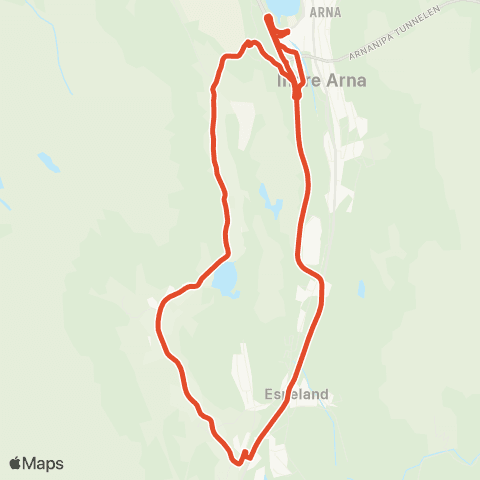Skyss Arna stasjon - Tungeland - Lone map