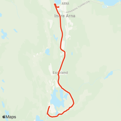 Skyss Haukeland - Unneland map