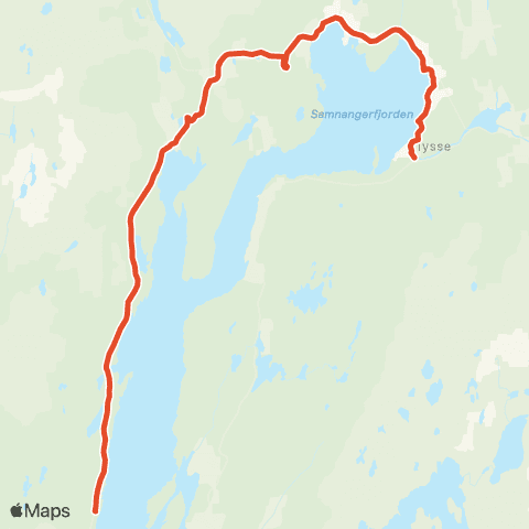 Skyss Tysse-Solbjorg-Tysse map