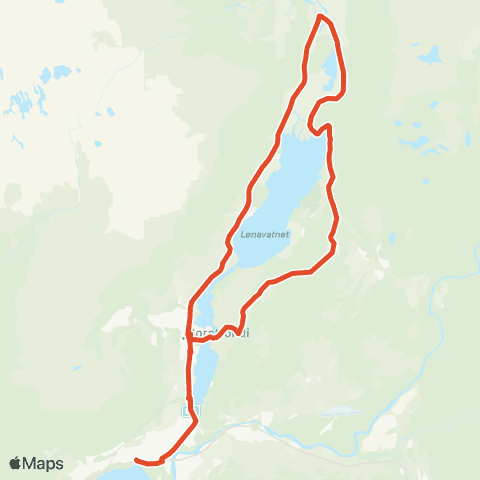Skyss Voss - Almeland - Nedkvitno - Voss map