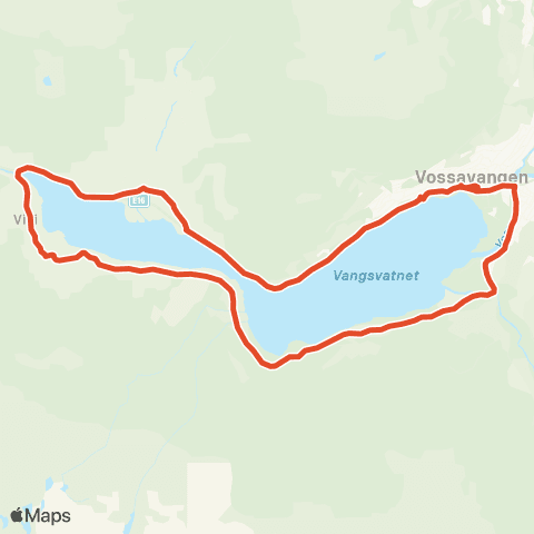 Skyss Voss - Eimstad - Bulken - Voss map