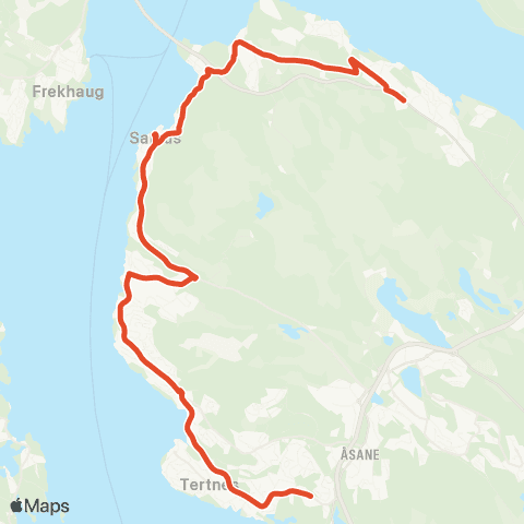 Skyss Skoleruter Åsane map