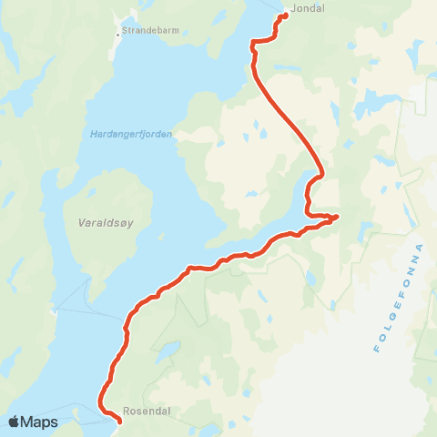 Skyss Jondal-Austrepollen-Odda map