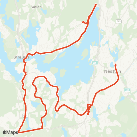 Skyss Skoleruter Fana-Os map