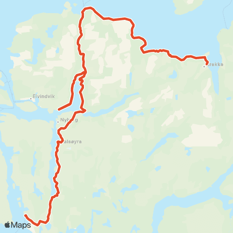Skyss Oppedal-Rutledal-Sløvåg map
