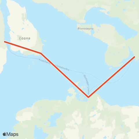 Skyss Rysjedalsvika-Rutledal-Krakhella map