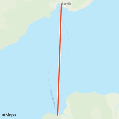 Skyss Lavik - Oppedal map