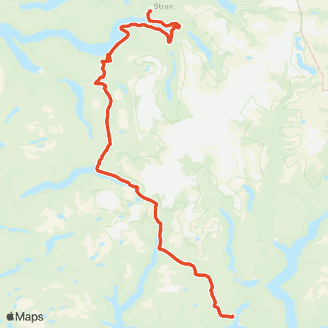 Skyss Sogndal-Stryn map