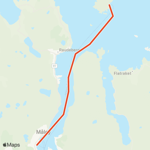 Skyss Måløy-Silda map