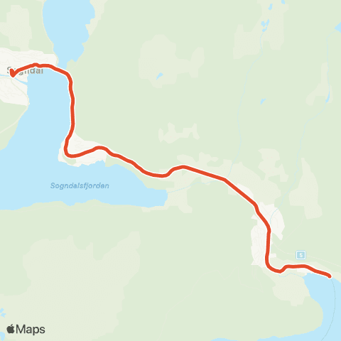 Skyss Sogndal-Kaupanger map