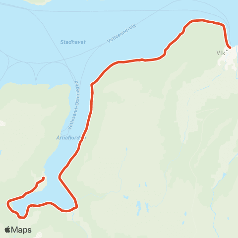 Skyss Vik-Arnafjord map