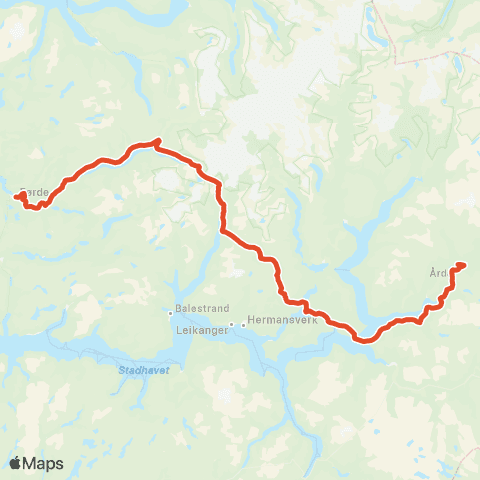 Skyss Førde-Skei-Sogndal-Ø.Årdal map