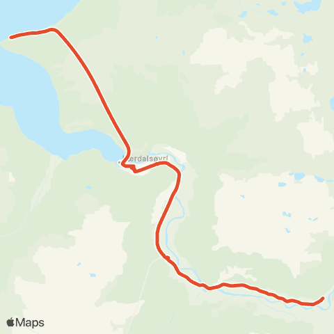 Skyss Borlaug-Lærdal-Fodnes map