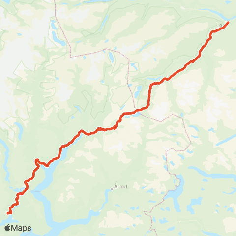 Skyss Fortun-Gaupne-Sogndal map