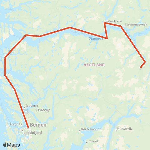 Skyss Sogn-Bergen map