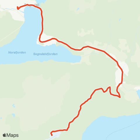 Skyss Buss Sogndal-Haukåsen map