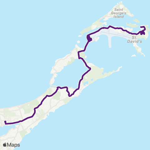 ShoreLink St. David's <-> St George'S map