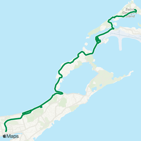 ShoreLink St. George's <-> Hamilton map