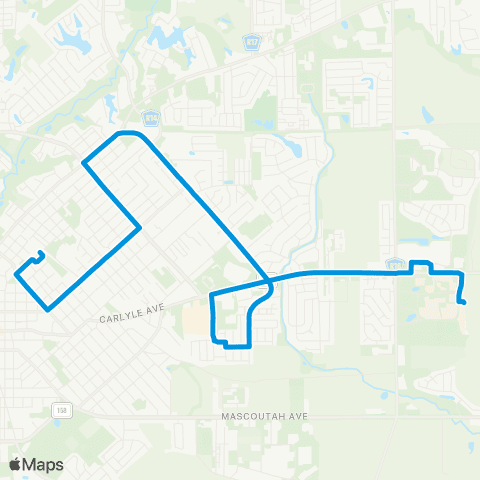 MetroBus Missouri Belleville-College map