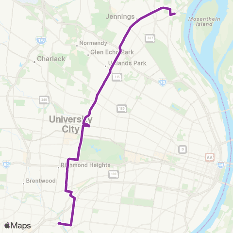 MetroBus Missouri City Limits map