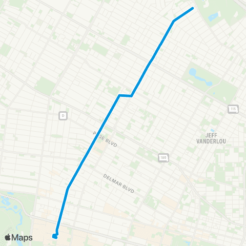 MetroBus Missouri Taylor map