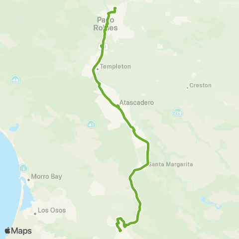 SLORTA Paso Robles / Cuesta Coll N / San Miguel map