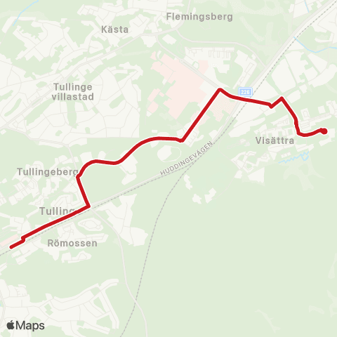 SL Busslinje map