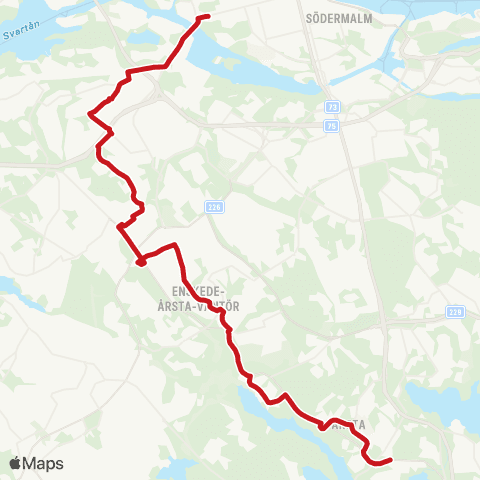 SL Busslinje map