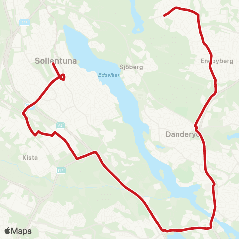 SL Busslinje map