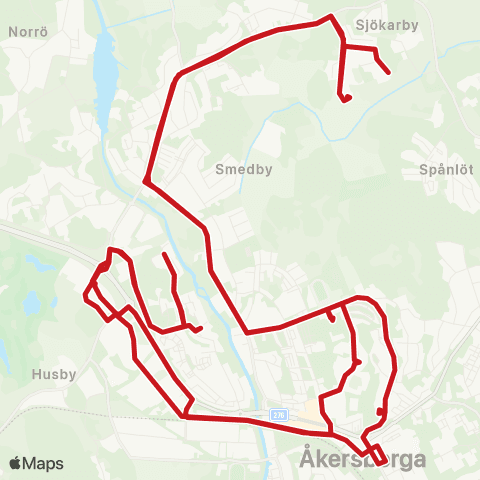 SL Närtrafiken Åkersberga map