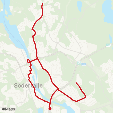 SL Busslinje map