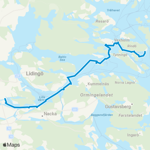 SL Båtlinje map