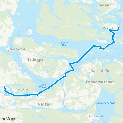 SL Båtlinje map