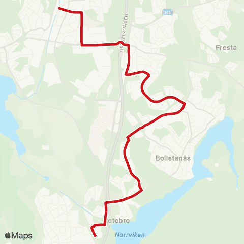 SL Busslinje map