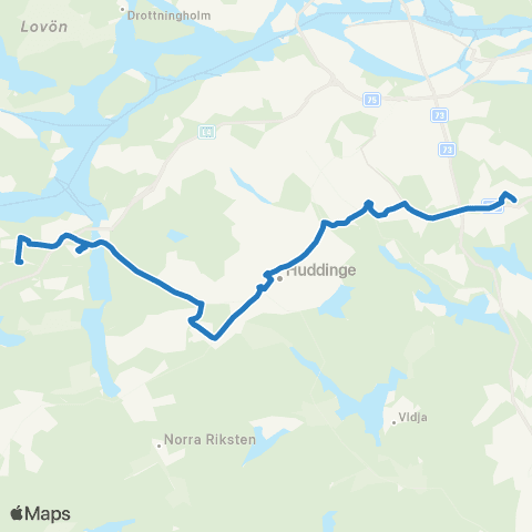 SL Blåbusslinje map