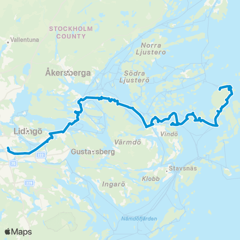 SL Båtlinje map