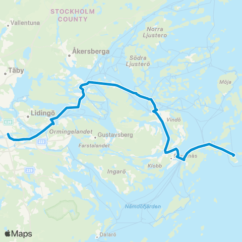 SL Båtlinje map