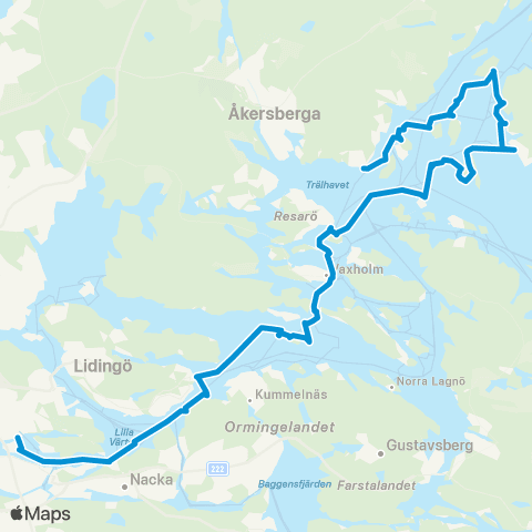 SL Båtlinje map