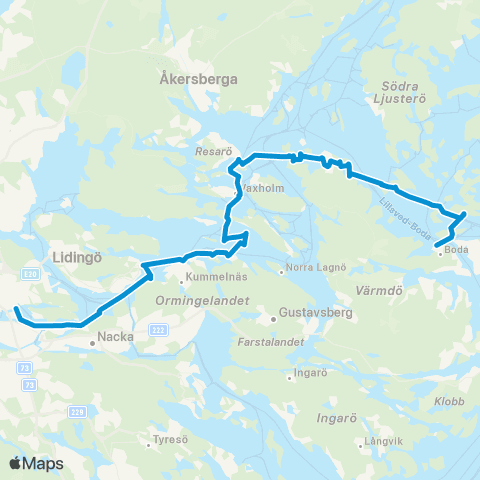 SL Båtlinje map