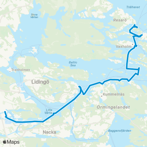 SL Båtlinje map