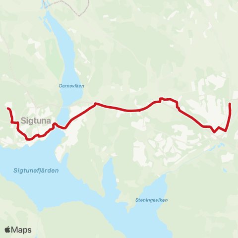 SL Busslinje map