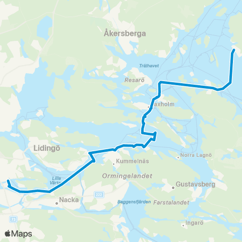 SL Båtlinje map