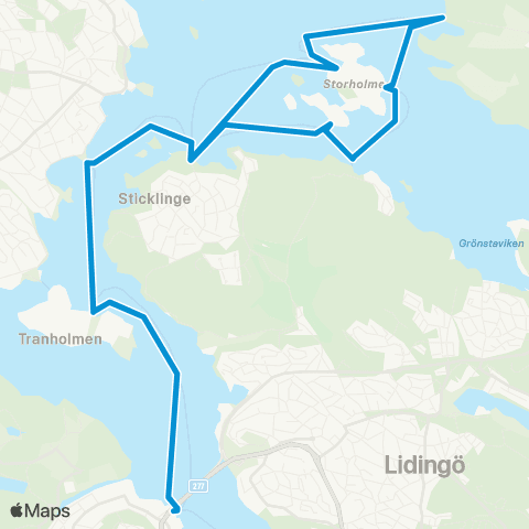 SL Båtlinje map