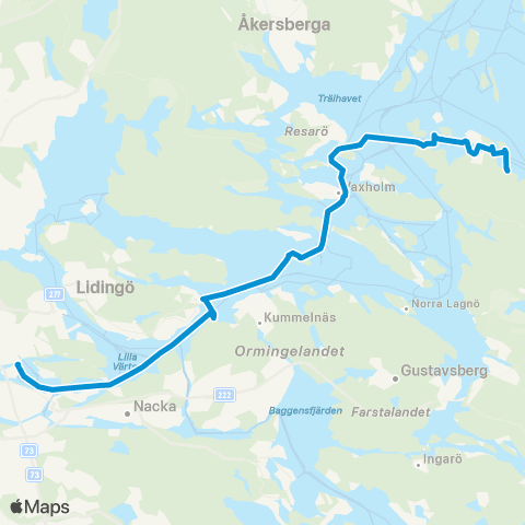 SL Båtlinje map