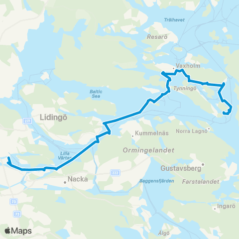 SL Båtlinje map