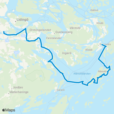 SL Båtlinje map