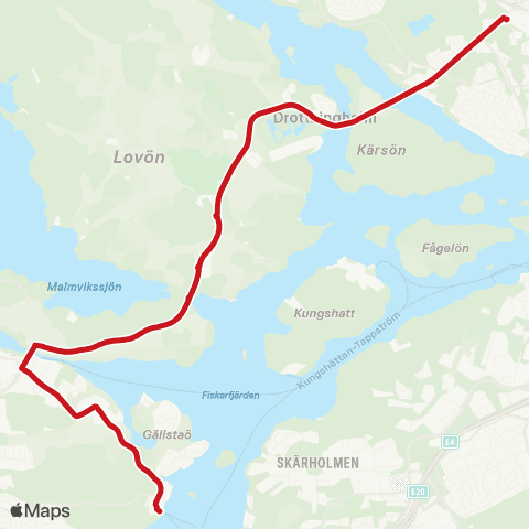 SL Busslinje map